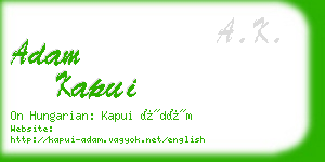 adam kapui business card